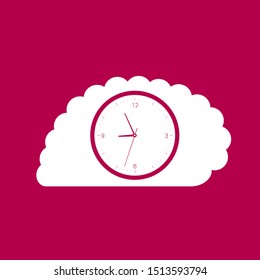 Time concept design. Isolated on blue background.