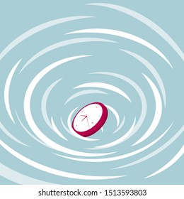 Time concept design. Isolated on blue background.