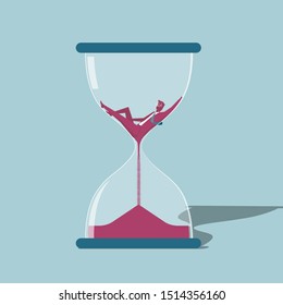 Time concept design. Isolated on blue background.