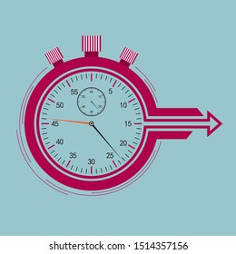 Time concept design. Isolated on blue background.