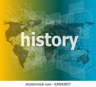 Time concept: history on digital background 