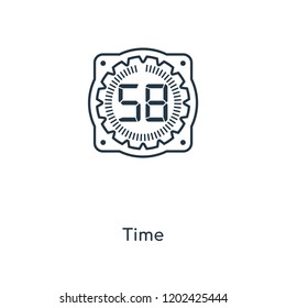 Time concept line icon. Linear Time concept outline symbol design. This simple element illustration can be used for web and mobile UI/UX.