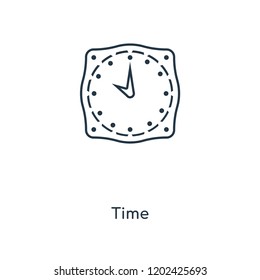 Time concept line icon. Linear Time concept outline symbol design. This simple element illustration can be used for web and mobile UI/UX.