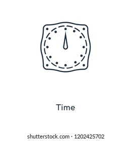 Time concept line icon. Linear Time concept outline symbol design. This simple element illustration can be used for web and mobile UI/UX.