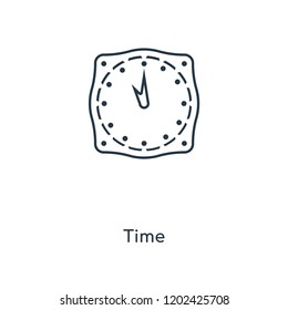 Time concept line icon. Linear Time concept outline symbol design. This simple element illustration can be used for web and mobile UI/UX.