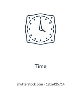 Time concept line icon. Linear Time concept outline symbol design. This simple element illustration can be used for web and mobile UI/UX.