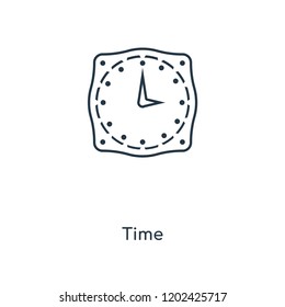 Time concept line icon. Linear Time concept outline symbol design. This simple element illustration can be used for web and mobile UI/UX.