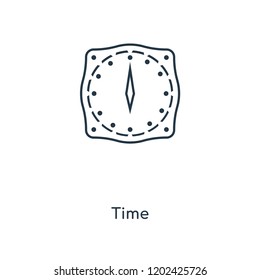 Time concept line icon. Linear Time concept outline symbol design. This simple element illustration can be used for web and mobile UI/UX.