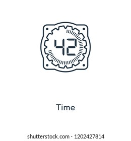 Time concept line icon. Linear Time concept outline symbol design. This simple element illustration can be used for web and mobile UI/UX.