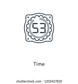 Time concept line icon. Linear Time concept outline symbol design. This simple element illustration can be used for web and mobile UI/UX.