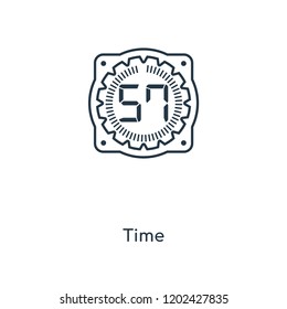 Time concept line icon. Linear Time concept outline symbol design. This simple element illustration can be used for web and mobile UI/UX.