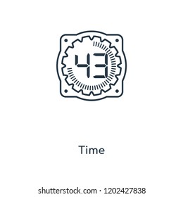 Time concept line icon. Linear Time concept outline symbol design. This simple element illustration can be used for web and mobile UI/UX.