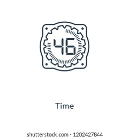 Time concept line icon. Linear Time concept outline symbol design. This simple element illustration can be used for web and mobile UI/UX.