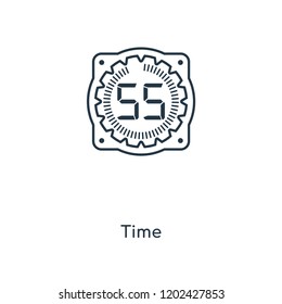 Time concept line icon. Linear Time concept outline symbol design. This simple element illustration can be used for web and mobile UI/UX.