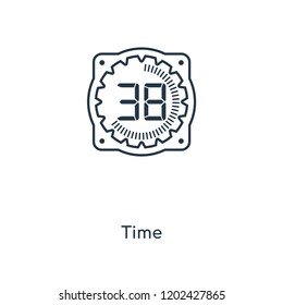 Time concept line icon. Linear Time concept outline symbol design. This simple element illustration can be used for web and mobile UI/UX.