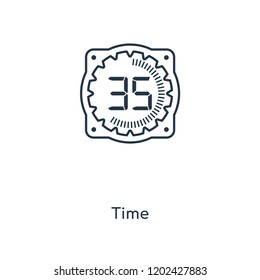Time concept line icon. Linear Time concept outline symbol design. This simple element illustration can be used for web and mobile UI/UX.