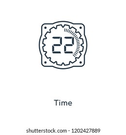 Time concept line icon. Linear Time concept outline symbol design. This simple element illustration can be used for web and mobile UI/UX.