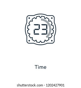 Time concept line icon. Linear Time concept outline symbol design. This simple element illustration can be used for web and mobile UI/UX.