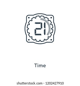 Time concept line icon. Linear Time concept outline symbol design. This simple element illustration can be used for web and mobile UI/UX.