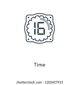 Time concept line icon. Linear Time concept outline symbol design. This simple element illustration can be used for web and mobile UI/UX.