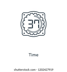 Time concept line icon. Linear Time concept outline symbol design. This simple element illustration can be used for web and mobile UI/UX.