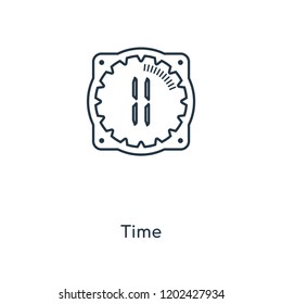 Time concept line icon. Linear Time concept outline symbol design. This simple element illustration can be used for web and mobile UI/UX.