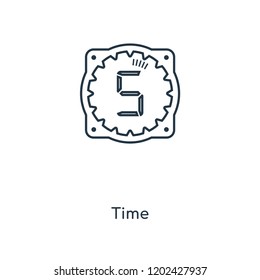 Time concept line icon. Linear Time concept outline symbol design. This simple element illustration can be used for web and mobile UI/UX.