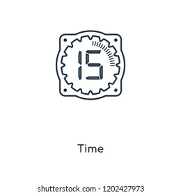 Time concept line icon. Linear Time concept outline symbol design. This simple element illustration can be used for web and mobile UI/UX.