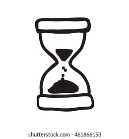 Time concept represented by hourglass icon. Isolated and flat illustration