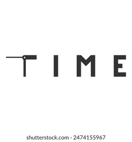 time conceptual wormark logo typography