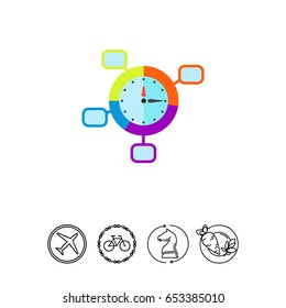 Time Control Concept and Clock Icon