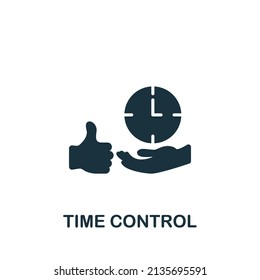 Icono de Control de tiempo. Icono monocromo simple para plantillas, diseño web e infografías