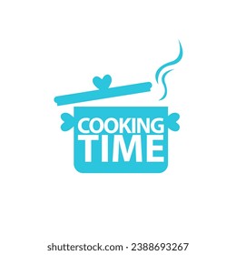 Time for Cooking icon. Blue icon on white background. From blue icon set.