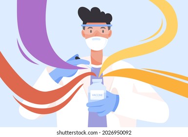Time to Coronavirus vaccination vector illustration concept. The Coronavirus (COVID-19) vaccine is effective enough to prevent the spread of the virus. 