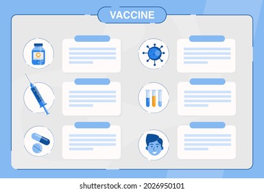 Time to Coronavirus vaccination vector illustration concept. Doctors advise what to do when infected with coronavirus, COVID-19. Medications and vaccines should be followed by doctor's instructions. 