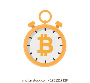 time for cryptocurrencies concept Illustrator.  isolated  white.