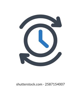 Time Cycle Icon On White Background