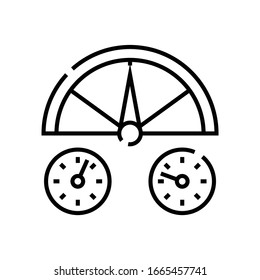 Time cycling line icon, concept sign, outline vector illustration, linear symbol.