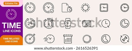 Time, date and address icons set. Time, date and address line icon set. calendar, Clock, location pin, icon set. vector illustration.