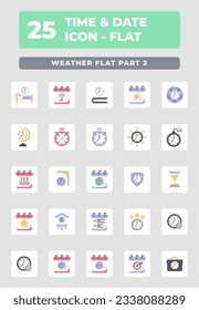 fecha de tiempo diseño de iconos de estilo plano