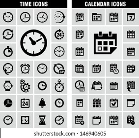Time and date icons