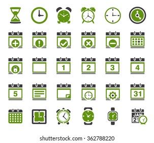 Time and date icons