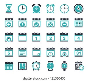 Time and date icons