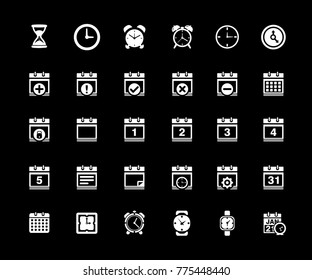 Time and date icons