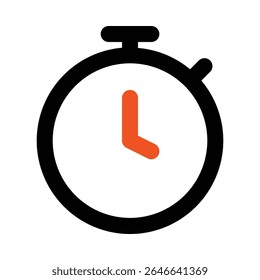 Zeit- und Datumszeilenfarbsymbol editierbarer Vektor