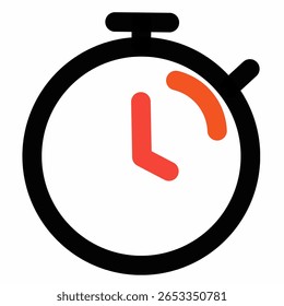 vetor editável ícone de cor da linha de data e hora