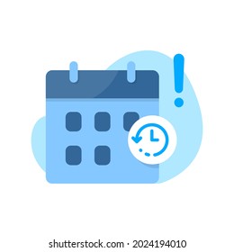 time or date reschedule concept illustration flat design vector eps10. modern graphic element for landing page, empty state ui, infographic, icon