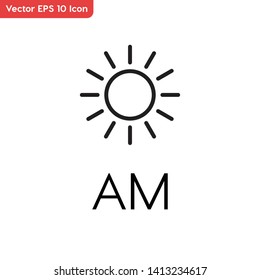 am time, day time symbol vector icon. Elements for mobile concepts and web apps.