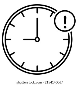 Time Delay Icon In Trendy Outline Style Design. Vector Illustration Isolated On White Background.