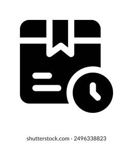 time delivery icon. vector glyph icon for your website, mobile, presentation, and logo design.